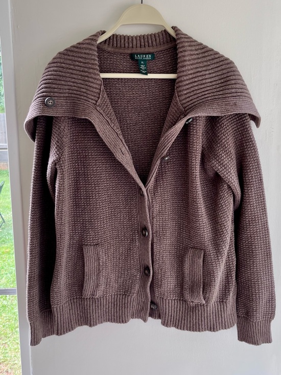 Lauren Ralph Lauren Sweaters - Ralph Lauren brown chunky sweater cardigan